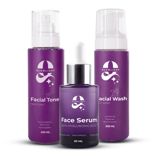 Glow Bundle – ( Facial Wash + Toner + Serum) - Glowlight